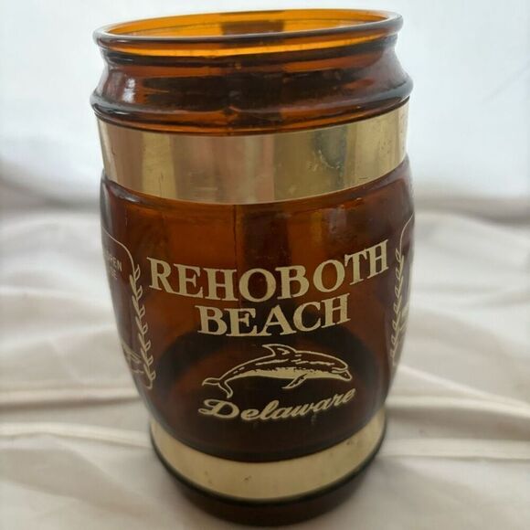 Rehoboth Beach Delaware Siesta Ware Brown Mug With Wood Handle - Picture 1 of 5